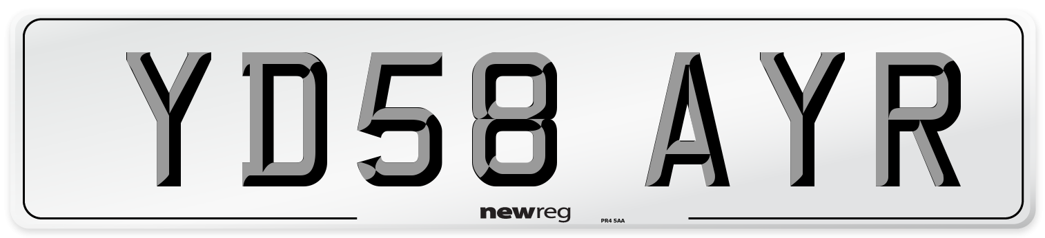 YD58 AYR Number Plate from New Reg